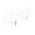 Manhattan Comfort Theodore 62.99 TV Stand with 6 Shelves in Off White and Cinnamon