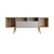 Manhattan Comfort Theodore 62.99 TV Stand with 6 Shelves in Off White and Cinnamon