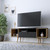 Manhattan Comfort Theodore 62.99 TV Stand with 6 Shelves in Black and Cinnamon