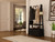 Manhattan Comfort Rockefeller Coat Entryway with 2 Drawers in Black