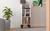 Manhattan Comfort Warren Mid-High Bookcase 2.0 with 5 Shelves in White with Black Feet