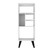 Manhattan Comfort Warren Mid-High Bookcase 2.0 with 5 Shelves in White with Black Feet