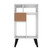 Manhattan Comfort Warren Low Bookcase 3.0 with 5 Shelves  in White with Black Feet