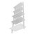 Manhattan Comfort Cooper 5-Shelf  Floating Ladder Bookcase in White