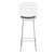 Manhattan Comfort Madeline 41.73" Barstool in Silver and Black