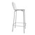 Manhattan Comfort Madeline 41.73" Barstool in Silver and White