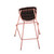 Manhattan Comfort Madeline 41.73" Barstool with Seat Cushion in Rose Pink Gold and Black