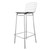 Manhattan Comfort Madeline 41.73" Barstool, Set of 2 in Silver and Black