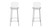 Manhattan Comfort Madeline 41.73" Barstool, Set of 2 in Silver and White