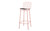 Manhattan Comfort Madeline 41.73"  Barstool, Set of 2 with Seat Cushion in Rose Pink Gold and Black