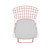 Manhattan Comfort Madeline 41.73"  Barstool, Set of 2 with Seat Cushion in Rose Pink Gold and White