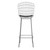 Manhattan Comfort Madeline 41.73"  Barstool, Set of 2 with Seat Cushion in Charcoal Grey and Black