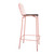 Manhattan Comfort Madeline 41.73" Barstool, Set of 3 with Seat Cushion in Rose Pink Gold and Black