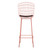 Manhattan Comfort Madeline 41.73" Barstool, Set of 3 with Seat Cushion in Rose Pink Gold and Black