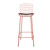 Manhattan Comfort Madeline 41.73" Barstool, Set of 3 with Seat Cushion in Rose Pink Gold and Black