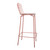 Manhattan Comfort Madeline 41.73" Barstool, Set of 3 with Seat Cushion in Rose Pink Gold and White