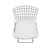 Manhattan Comfort Madeline 41.73" Barstool, Set of 3 with Seat Cushion in Charcoal Grey and White