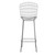 Manhattan Comfort Madeline 41.73" Barstool, Set of 3 with Seat Cushion in Charcoal Grey and White