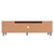 Manhattan Comfort Mosholu 66.93 TV Stand with 3 Shelves in Black and Nut Brown