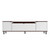 Manhattan Comfort Mosholu 66.93 TV Stand with 3 Shelves in White and Nut Brown