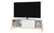 Manhattan Comfort Bowery 55.12 TV Stand with 2 Shelves in White and Oak