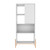 Manhattan Comfort Bowery Bookcase with 5 Shelves in White and Oak