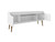 Manhattan Comfort Bradley 62.99 TV Stand White  with 2 Media Shelves and 2 Storage Shelves in White  with Solid Wood Legs