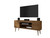 Manhattan Comfort Bradley 62.99 TV Stand Rustic Brown with 2 Media Shelves and 2 Storage Shelves in Rustic Brown with Solid Wood Legs