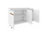 Manhattan Comfort Bradley 53.54 Buffet Stand with 4 Shelves White