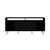 Manhattan Comfort Rockefeller 62.99 TV Stand with Metal Legs and 2 Drawers in Black