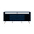 Manhattan Comfort Rockefeller 62.99 TV Stand with Metal Legs and 2 Drawers in Tatiana Midnight Blue