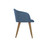 Manhattan Comfort Kari Velvet MatelassÃƒÆ’Ã‚Â© Accent Chair in Blue