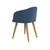 Manhattan Comfort Kari Velvet MatelassÃƒÆ’Ã‚Â© Accent Chair in Blue