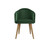 Manhattan Comfort Kari Velvet MatelassÃƒÆ’Ã‚Â© Accent Chair in Green