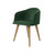 Manhattan Comfort Kari Velvet MatelassÃƒÆ’Ã‚Â© Accent Chair in Green