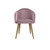 Manhattan Comfort Kari Velvet MatelassÃƒÆ’Ã‚Â© Accent Chair in Rose Pink - Set of 2