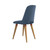 Manhattan Comfort Selina Velvet Accent Chair in Blue