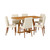 Manhattan Comfort Duffy 62.99 Modern Rectangle Dining Table and Utopia Chevron Dining Chair in Cinnamon Off White and Beige - Set of 7