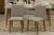Manhattan Comfort Duffy 45.27 Modern Round Dining Table and Utopia Chevron Dining Chairs in Off White and Grey - Set of 5
