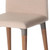 Manhattan Comfort Duffy 45.27 Modern Round Dining Table and Charles Dining Chairs in Off White and Dark Beige- Set of 5