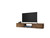 Manhattan Comfort Liberty 62.99 Mid-Century Modern Floating Entertainment Center with 3 Shelves in Rustic Brown