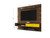Manhattan Comfort Astor 70.86 Modern Floating Entertainment Center 2.0 with Media and DÃƒÆ’Ã‚Â©cor Shelves in Rustic Brown and Yellow
