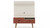 Manhattan Comfort Tribeca 53.94 Mid-Century Modern TV Stand and Panel with Media and Display Shelves in Off White and Terra Orange Pink