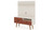 Manhattan Comfort Tribeca 53.94 Mid-Century Modern TV Stand and Panel with Media and Display Shelves in Off White and Terra Orange Pink