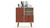 Manhattan Comfort Tribeca Mid-Century- Modern Dresser with 2-Drawers in Off White and Terra Orange Pink