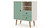 Manhattan Comfort Tribeca Mid-Century- Modern Dresser with 2-Drawers in Off White and Green Mint