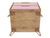 Manhattan Comfort Rockefeller 2.0 Mid-Century- Modern Nightstand with 2-Drawer in Nature and Rose Pink