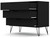 Manhattan Comfort Rockefeller Mid-Century- Modern Dresser with 3- Drawers in Black