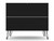 Manhattan Comfort Rockefeller Mid-Century- Modern Dresser with 3- Drawers in Black