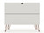 Manhattan Comfort Rockefeller Mid-Century- Modern Dresser with 3- Drawers in Off White and Nature